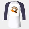 Ladies' Baby Rib Three-QuarterSleeve Contrast Raglan T-Shirt Thumbnail