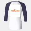 Ladies' Baby Rib Three-QuarterSleeve Contrast Raglan T-Shirt Thumbnail