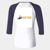 Ladies' Baby Rib Three-QuarterSleeve Contrast Raglan T-Shirt Thumbnail