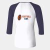 Ladies' Baby Rib Three-QuarterSleeve Contrast Raglan T-Shirt Thumbnail