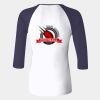 Ladies' Baby Rib Three-QuarterSleeve Contrast Raglan T-Shirt Thumbnail