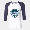 Ladies' Baby Rib Three-QuarterSleeve Contrast Raglan T-Shirt Thumbnail