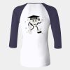 Ladies' Baby Rib Three-QuarterSleeve Contrast Raglan T-Shirt Thumbnail