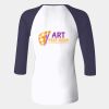 Ladies' Baby Rib Three-QuarterSleeve Contrast Raglan T-Shirt Thumbnail