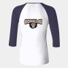 Ladies' Baby Rib Three-QuarterSleeve Contrast Raglan T-Shirt Thumbnail