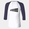 Ladies' Baby Rib Three-QuarterSleeve Contrast Raglan T-Shirt Thumbnail