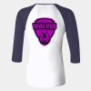 Ladies' Baby Rib Three-QuarterSleeve Contrast Raglan T-Shirt Thumbnail