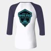 Ladies' Baby Rib Three-QuarterSleeve Contrast Raglan T-Shirt Thumbnail