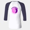 Ladies' Baby Rib Three-QuarterSleeve Contrast Raglan T-Shirt Thumbnail