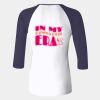 Ladies' Baby Rib Three-QuarterSleeve Contrast Raglan T-Shirt Thumbnail