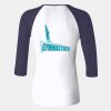 Ladies' Baby Rib Three-QuarterSleeve Contrast Raglan T-Shirt Thumbnail