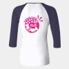 Ladies' Baby Rib Three-QuarterSleeve Contrast Raglan T-Shirt Thumbnail