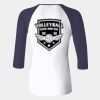 Ladies' Baby Rib Three-QuarterSleeve Contrast Raglan T-Shirt Thumbnail