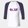 Ladies' Baby Rib Three-QuarterSleeve Contrast Raglan T-Shirt Thumbnail