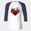 Ladies' Baby Rib Three-QuarterSleeve Contrast Raglan T-Shirt Thumbnail