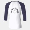 Ladies' Baby Rib Three-QuarterSleeve Contrast Raglan T-Shirt Thumbnail