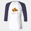 Ladies' Baby Rib Three-QuarterSleeve Contrast Raglan T-Shirt Thumbnail