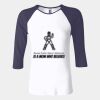 Ladies' Baby Rib Three-QuarterSleeve Contrast Raglan T-Shirt Thumbnail