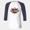 Ladies' Baby Rib 3/4-Sleeve Contrast Raglan T-Shirt Thumbnail