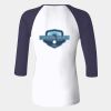 Ladies' Baby Rib 3/4-Sleeve Contrast Raglan T-Shirt Thumbnail