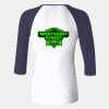 Ladies' Baby Rib 3/4-Sleeve Contrast Raglan T-Shirt Thumbnail