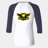 Ladies' Baby Rib 3/4-Sleeve Contrast Raglan T-Shirt Thumbnail