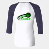 Ladies' Baby Rib 3/4-Sleeve Contrast Raglan T-Shirt Thumbnail