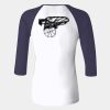 Ladies' Baby Rib 3/4-Sleeve Contrast Raglan T-Shirt Thumbnail