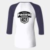 Ladies' Baby Rib 3/4-Sleeve Contrast Raglan T-Shirt Thumbnail