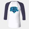 Ladies' Baby Rib 3/4-Sleeve Contrast Raglan T-Shirt Thumbnail