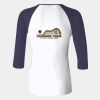 Ladies' Baby Rib 3/4-Sleeve Contrast Raglan T-Shirt Thumbnail