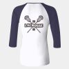 Ladies' Baby Rib 3/4-Sleeve Contrast Raglan T-Shirt Thumbnail