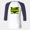 Ladies' Baby Rib 3/4-Sleeve Contrast Raglan T-Shirt Thumbnail