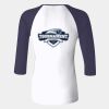 Ladies' Baby Rib 3/4-Sleeve Contrast Raglan T-Shirt Thumbnail