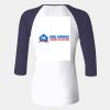 Ladies' Baby Rib 3/4-Sleeve Contrast Raglan T-Shirt Thumbnail