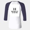 Ladies' Baby Rib 3/4-Sleeve Contrast Raglan T-Shirt Thumbnail