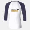 Ladies' Baby Rib 3/4-Sleeve Contrast Raglan T-Shirt Thumbnail