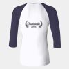 Ladies' Baby Rib 3/4-Sleeve Contrast Raglan T-Shirt Thumbnail