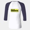 Ladies' Baby Rib 3/4-Sleeve Contrast Raglan T-Shirt Thumbnail