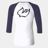 Ladies' Baby Rib 3/4-Sleeve Contrast Raglan T-Shirt Thumbnail