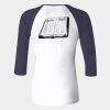 Ladies' Baby Rib 3/4-Sleeve Contrast Raglan T-Shirt Thumbnail