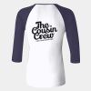 Ladies' Baby Rib Three-QuarterSleeve Contrast Raglan T-Shirt Thumbnail