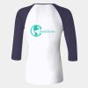 Ladies' Baby Rib Three-QuarterSleeve Contrast Raglan T-Shirt Thumbnail