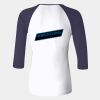 Ladies' Baby Rib Three-QuarterSleeve Contrast Raglan T-Shirt Thumbnail